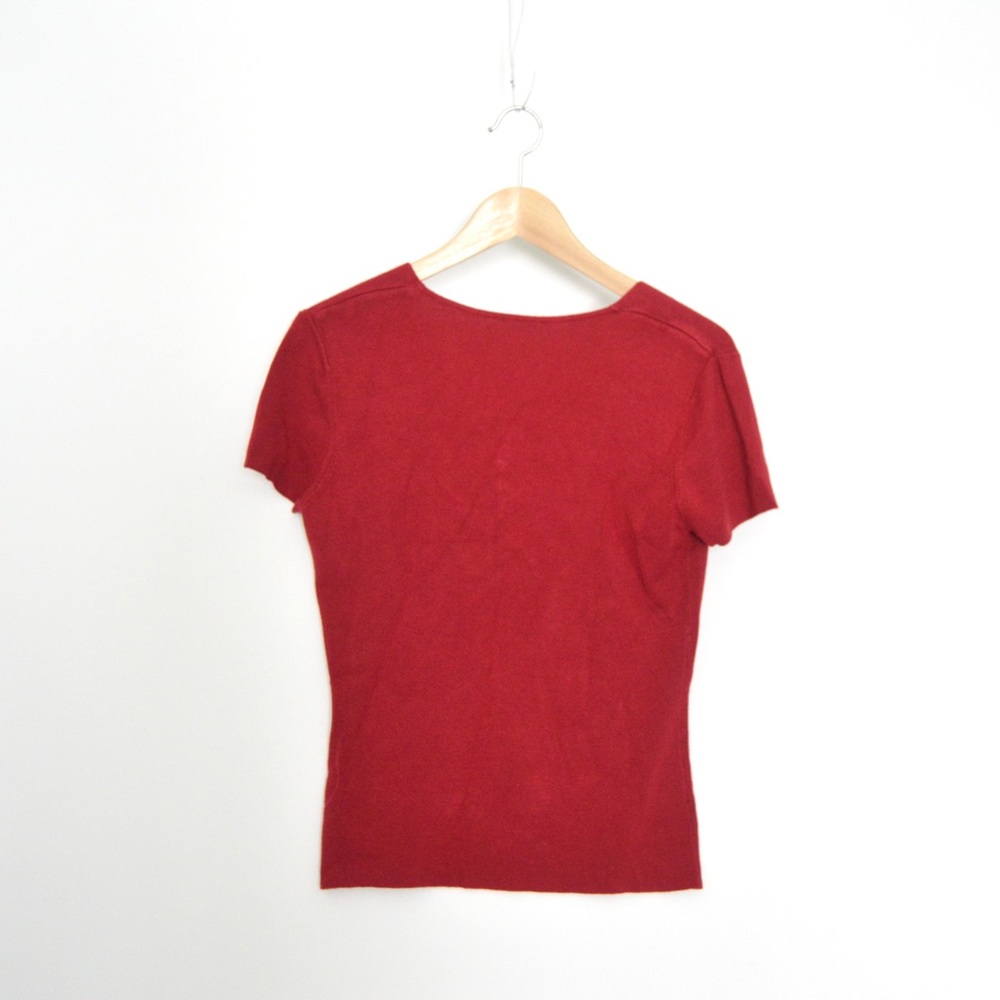 Square Neck Cherry Red Top - Picture 3 of 3